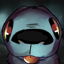 ambiguous_gender anthro black_body black_eyes black_fur black_nose blep close-up fur head_empty orange_sclera silly simple_background solo tongue tongue_out zoom zoom-in wickflix scav_prototype canid experiment_(scav_prototype) hybrid mammal digital_media_(artwork) meme