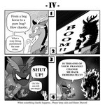 1:1 alternate_species angry arthropod candy chimera comic dessert dialogue discord_(mlp) draconequus english_text female fire fluffy food friendship_is_magic hasbro hi_res humor insect lepidopteran male marshmallow monochrome moth my_little_pony queen_chrysalis_(mlp) text twilight_sparkle_(mlp) url vavacung