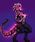 anthro breasts female glowing glowing_eyes non-mammal_breasts solo tail thick_thighs unknown_artist mythology blood_dragon dragon mythological_creature mythological_scalie scalie