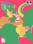 anthro balls beverage genitals male penis solo tail tea mr.brapion animal_crossing mythology nintendo drago_(animal_crossing) dragon lizard mythological_creature mythological_scalie reptile scalie absurd_res hi_res