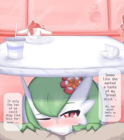 accessory blush bodily_fluids container cup deep_throat fellatio female female_humanoid first_person_view flower flower_in_hair furniture green_body green_hair hair hair_accessory human_on_humanoid humanoid_focus inside interspecies male male/female male_human one_eye_closed oral oral_penetration penetration penile penis_in_mouth plant pokephilia pseudo_hair public public_sex red_eyes saliva sex spread_legs spreading sweat table text under_table under_table_oral white_body window freeta nintendo pokemon emma_(pokemon) espurr gardevoir generation_3_pokemon generation_6_pokemon human humanoid mammal pokemon_(species) 2026 digital_drawing_(artwork) digital_media_(artwork) english_text hi_res