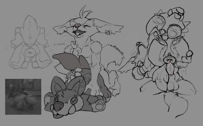 after_sex animal_genitalia animal_penis anthro balls bodily_fluids canine_genitalia canine_penis cum genital_fluids genitals internal knot knotting orgasm orgasm_face penis plushie plushophilia prosthetic prosthetic_arm prosthetic_limb pull_out sex_toy sheath shugowah blizzard_entertainment warcraft shugowah_(character) canid canine canis fennec_fox fox mammal true_fox vulpera wolf worg hi_res