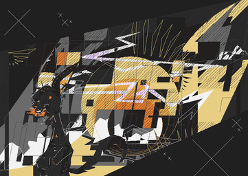 abstract_background ambiguous_gender anthro black_body black_clothing black_ears black_fur black_tail clothed clothing fur solo tail vehicle naircat domestic_cat felid feline felis mammal 2017 digital_drawing_(artwork) digital_media_(artwork) microsoft_paint_(artwork)