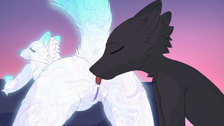 anal anthro duo female licking male male/female oral rimming rimming_male sex tongue soysirsi fenreh_(el0_z0r) freya_(sirsi) canid canine canis domestic_dog mammal 16:9 animated hi_res widescreen