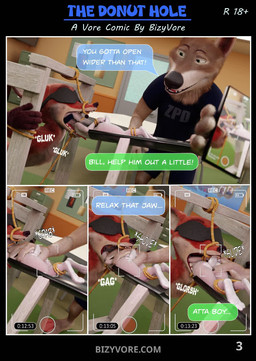 3_toes anthro clothed clothed/nude clothed_anthro clothed_male clothing dialogue feet female female_anthro force_feeding forced group male male_anthro nude nude_anthro nude_female nude_male size_difference speech_bubble text toes trio unaware_pred vore bizyvore disney zootopia judy_hopps nick_wilde canid canine european_rabbit fox lagomorph leporid mammal oryctolagus rabbit red_fox true_fox 2026 3d_(artwork) 3d_animation animated comic digital_media_(artwork) english_text loop no_sound short_playtime video