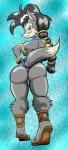 anthro biped butt clothed clothing female footwear green_eyes looking_at_viewer looking_back raised_tail rear_view sandals shoes skimpy solo standing tail wide_hips colesutra archie_comics sega sonic_the_hedgehog_(archie) sonic_the_hedgehog_(comics) sonic_the_hedgehog_(series) lupe_the_wolf canid canine canis mammal wolf hi_res