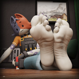anthro big_feet claws clothed clothing feet female foot_fetish foot_focus gloves handwear solo kenuwu epic_games fortnite cate_meowdy calico_cat domestic_cat felid feline felis mammal 3d_(artwork) absurd_res digital_media_(artwork) hi_res