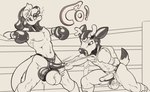 anthro antlers attack ball_punching ballboxing ballbusting balls balls_outline bodily_fluids boots boxing boxing_gloves bulge clothed clothing cock_and_ball_torture competition crotch_attack cum cum_in_clothing cum_in_underwear cum_through_clothing cum_through_thong cum_through_underwear cumshot detailed_bulge duo ejaculation erection erection_under_clothing eyes_closed fight fighting_ring footwear form_fitting furgonomics genital_fluids genital_outline genital_torture genitals hands-free handwear headgear headwear horn leather leather_clothing leather_headgear male male/male mouthguard nipples open_mouth pained_expression penis penis_clothing sexual_competition sexual_fight shoes spontaneous_ejaculation sport thong underwear wet wet_clothing wet_underwear dcheese clover_willow deer felid mammal pantherine snow_leopard 2022 digital_media_(artwork) hi_res monochrome