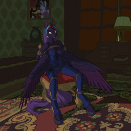1800s_theme anthro bed bound breasts chair female furniture horn inside nude solo wings gor1ck friendship_is_magic hasbro my_little_pony mythology nyx_(pen_stroke) twilight_sparkle_(mlp) equid equine mammal mythological_creature mythological_equine winged_unicorn 1:1 absurd_res hi_res