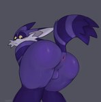 anthro anus balls big_butt big_ears brush bubble_butt butt fur genitals looking_back male male_anthro purple_body purple_fur simple_background solo white_body white_fur yellow_eyes newtmoss sega sonic_the_hedgehog_(series) big_the_cat domestic_cat felid feline felis mammal 2023