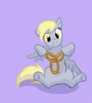 feathered_wings feathers female feral grey_body grey_feathers impossible_geometry rope rope_knot solo tail trefoil_knot wings tomatocoup friendship_is_magic hasbro my_little_pony mythology derpy_hooves_(mlp) equid equine mammal mythological_creature mythological_equine pegasus