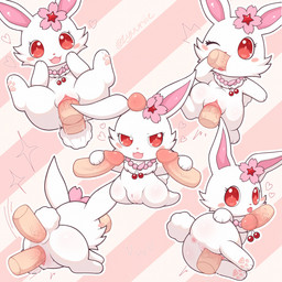 accessory all_three_filled anal anal_penetration anus bestiality butt chibi disembodied_penis double_handjob double_penetration fellatio female female_feral feral feral_penetrated flower flower_in_hair fur genitals hair hair_accessory handjob human_on_feral human_penetrating human_penetrating_feral humanoid_genitalia humanoid_penis interspecies jewelry multiple_positions necklace oral oral_penetration penetration penile penis plant red_eyes sex spitroast vaginal vaginal_penetration vulva white_body white_fur zyuuniie jewelpet sanrio sega sega_fave ruby_(jewelpet) human lagomorph leporid mammal rabbit 1:1 absurd_res hi_res signature