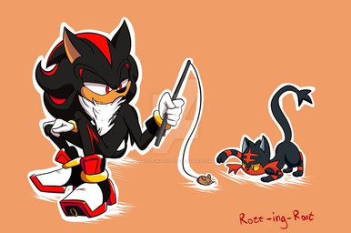 ambiguous_gender anthro biped black_body black_fur cat_toy clothing duo feral footwear fur gloves handwear holding_object holding_toy male narrowed_eyes orange_background outline plantigrade red_body red_clothing red_eyes red_footwear red_fur red_shoes shoes simple_background sitting smile toy white_body white_clothing white_fur white_gloves white_handwear white_outline yellow_eyes rottingroot deviantart nintendo pokemon sega sonic_the_hedgehog_(series) sonic_x shadow_the_hedgehog eulipotyphlan felid feline generation_7_pokemon hedgehog litten mammal pokemon_(species) 2016 crossover digital_drawing_(artwork) digital_media_(artwork) source_request unavailable_at_source watermark