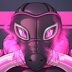 anthro biohazard_symbol clothing drone dronification female gas gas_mask hazard_symbol hose latex latex_clothing latex_skinsuit lenses mask pheromones rubber_clothing skinsuit solo symbol tight_clothing weewizzylizzy nintendo pokemon generation_7_pokemon pokemon_(species) salazzle 1:1