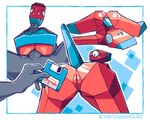 2022 5:4 artist_name ass_up big_breasts big_butt blue_clothing blue_tail bodily_fluids breast_play breasts butt clothing cum cum_on_face cum_on_penis digital_media_(artwork) duo faceless_character faceless_male female floppy_disk generation_1_pokemon genital_fluids genitals grey_body hi_res humanoid low_poly male male/female multiple_images nintendo nude penis pokemon pokemon_(species) porygon pussy raised_tail red_body sex signature simple_background solo_focus spiral_eyes sweat sweatdrop tail thatguynamedjoe titfuck topwear