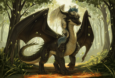 all_fours black_body black_scales blue_body blue_fur blue_tail duo feral forest forest_background fur happy horn larger_male male male/male plant raised_wings scales size_difference sleeping smaller_male spikes spread_wings tail tired tree white_body white_fur white_scales wings darkforestt european_mythology mythology kai_(truthspeaker) winter_(truthspeaker) dragon furred_dragon furred_scalie mythological_creature mythological_scalie scalie western_dragon hi_res