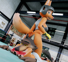 anthro bottomless bottomless_female boyfriend/girlfriend canon_couple clothed clothing dominant dominant_female duo dutch_angle feet female foot_fetish fur grey_body grey_fur headgear kneeling looking_at_another looking_at_partner looking_back lying male male/female on_front orange_body orange_fur partially_clothed pawpads sitting sitting_on_another smile blurrp dreamworks the_bad_guys diane_foxington mr._wolf_(the_bad_guys) canid canine canis fox mammal wolf 3d_(artwork) digital_media_(artwork) hi_res