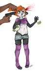 5_fingers anthro blood bodily_fluids bottomwear bottomwear_down breasts child_murder clothed clothing death duo ears_down eyebrows feet female fingers genitals gore gore_focus green_eyes gun gunshot hair holding_gun holding_object holding_ranged_weapon holding_weapon hotpants larger_male latex latex_clothing latex_legwear latex_thigh_highs legwear male money navel offscreen_character orange_hair partially_clothed pivoted_ears pussy raised_inner_eyebrows ranged_weapon shorts shorts_down simple_background size_difference small_breasts smaller_female thigh_highs toeless_thigh_highs toes unzipped_shorts violence weapon white_background young sweltering tia_(karmandel) bear giant_panda mammal 2024 absurd_res full-length_portrait hi_res portrait signature