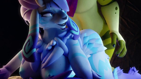2_horns ambiguous_penetration anthro areola bed big_breasts black_background blue_areola blue_body blue_eyes blue_fur bouncing_breasts breasts claws duo faceless_anthro faceless_character faceless_male fangs female female_penetrated floppy_ears from_behind_position fur furniture hand_on_another's_butt hand_on_butt horn looking_at_another looking_at_partner looking_back looking_back_at_another looking_back_at_partner lying lying_on_bed male male/female male_penetrating male_penetrating_female navel neck_tuft obscured_penetration obscured_sex on_back on_bed open_mouth open_smile pecs penetration penile penile_penetration purple_body purple_fur purple_scarf scarf sex simple_background smile smiling_at_another smiling_at_partner striped_legs teeth touching_butt tuft ventral_groove white_body white_horn mrs_dexie valcon_(modeler) league_of_legends riot_games tencent kindred_(lol) lamb_(lol) springy_(springycharna) bovid caprine mammal sheep 16:9 2025 3d_(artwork) 3d_animation animated digital_media_(artwork) high_framerate no_sound short_playtime video widescreen