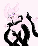 anthro black_tentacles female penetration pink_body purple_eyes solo tentacle_penetration tentacles vaginal vaginal_penetration anonymous_cherr_(artist) jamy_(character) lagomorph leporid mammal rabbit digital_media_(artwork)