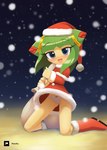 bow_panties bow_underwear christmas_clothing christmas_headwear clothing costume female hat headgear headwear holidays not_furry panties panty_shot plant santa_costume santa_hat snow solo underwear white_clothing white_panties white_underwear howxu christmas sega sonic_the_hedgehog_(series) sonic_x cosmo_the_seedrian elemental_creature flora_fauna humanoid seedrian hi_res