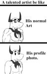 anthro dark_sclera eyebrows gem horn male muscular muscular_male pecs simple_background solo text thick_eyebrows white_background god-ale boris_vor scalie digital_drawing_(artwork) digital_media_(artwork) english_text monochrome sketch