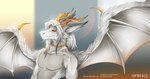 abstract_background angelic anthro biceps collar dragon eastern_dragon european_mythology fluffy fluffy_wings fur furred_dragon furred_scalie furred_wings grey_body hair horn hynvale jewelry light lighting long_ears long_hair looking_at_viewer male membrane_(anatomy) membranous_wings monolith muscular muscular_anthro muscular_male muscular_on_slim mythological_creature mythological_scalie mythology necklace neckwear pinup pose red_eyes scalie shaded simple_background slim_anthro slim_male smile solo spread_wings sunrise sunset western_dragon white_body wings yellow_eyes yellow_horn zeiki_(mohregregs)