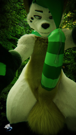 bedroom_eyes bodily_fluids crystal first_person_view fur genital_fluids genitals hyper male narrowed_eyes penis plant precum reaching_towards_viewer seductive solo standing tree ferrum_draconis wislow chuki mammal rodent 4k 9:16 absurd_res hi_res