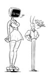 1_eye 2024 anthro breasts clothed clothing dialogue drasha69 dress duo english_text female for_a_head gigachad hi_res humanoid karen_plankton long_legs machine male marine monochrome muscular muscular_anthro muscular_male nickelodeon object_head plankton_(species) profanity robot robot_anthro robot_humanoid screen screen_face screen_head sheldon_j._plankton simple_background smile spongebob_squarepants text wheels