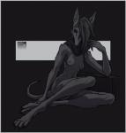 5_fingers anthro biped black_hair breasts female fingers hair looking_at_viewer navel nipples nude sitting solo sunkenshrines mahvashi_(lolzguy) canid canine canis jackal mammal 2017 digital_media_(artwork)