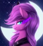 blue_eyes eyelashes female feral fur hair moon night outside pink_body pink_fur purple_body purple_fur purple_hair sky smile solo star starry_sky rodrigues404 hasbro my_little_pony fan_character equid mammal animated short_playtime