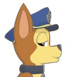 brown_body brown_eyes brown_fur collar fur male police police_dog police_hat sexy_eyes side_view simple_background solo young stoopideer paw_patrol chase_(paw_patrol) canid canine canis domestic_dog german_shepherd herding_dog mammal pastoral_dog tag_(disambiguation) 1:1 portrait