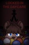 2023 absurd_res animatronic ball_pit bewskyss blue_eyes brown_hair canid canine canis comic cover daycare_attendant_(fnaf) digital_media_(artwork) domestic_dog english_text five_nights_at_freddy's hair hi_res machine mammal robot scottgames text