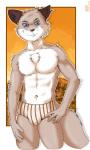2015 anthro blue_eyes bulge canid canine clothed clothing fantastic_mr._fox fox front_view fur kcee kristofferson_silverfox looking_at_viewer male mammal multicolored_body multicolored_fur muscular muscular_male navel smile solo topless two_tone_body two_tone_fur underwear updated watermark whiskers