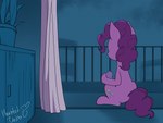 bubble female night pink_body plant sky solo hauntedtuba friendship_is_magic hasbro my_little_pony pinkie_pie_(mlp) equid equine horse mammal pony animated