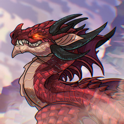 ambiguous_gender big_jaw fangs feral fin fog glowing glowing_eyes grin horn looking_back mountain multi_horn pointy_ears red_body red_eyes red_scales scales smile solo teeth yellow_body yellow_scales blitzdrachin conditional_dnp european_mythology mythology dragon mythological_creature mythological_scalie scalie western_dragon 1:1