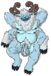 animal_genitalia anthro antlers armpit_hair balls body_hair claws genitals horn male multi_arm multi_limb musclegut muscular penis penis_tip sheath solo howling4uwu league_of_legends riot_games tencent willump_(lol) yeti