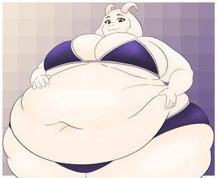 anthro belly big_belly big_breasts black_eyebrows border bra breasts brown_eyes clothing eyebrows eyelashes female horn huge_belly huge_breasts huge_thighs hyper hyper_belly hyper_breasts hyper_thighs looking_at_viewer mature_anthro mature_female morbidly_obese morbidly_obese_anthro morbidly_obese_female navel navel_outline obese obese_anthro obese_female overweight overweight_anthro overweight_female panties purple_background purple_bra purple_clothing purple_panties purple_underwear simple_background smile smiling_at_viewer solo thick_thighs three-quarter_view tight_clothing underwear white_body white_border white_ears white_horn dakotah9 undertale_(series) toriel bovid caprine goat mammal 2026 colored digital_media_(artwork) hi_res portrait shaded three-quarter_portrait
