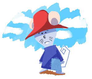 anthro biped black_eyes chibi clothed clothing dot_eyes hat headgear headwear simple_eyes solo hikari_gamba gamba_no_bouken gamba_no_bouken_(series) shijin mammal mouse murid murine rodent 2023
