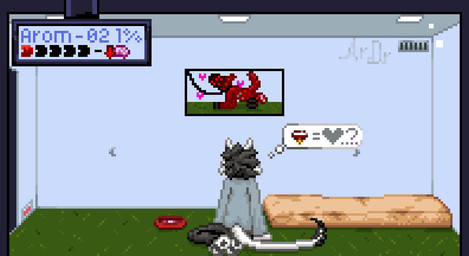 anthro bdsm bitchsuit bondage_gear bowl brainwashing clothing collar container contract gloves grass handwear horn inside k7z7a machine male ownership paw_gloves paw_mitts pet_bed pet_bowl pet_praise petplay plant praise roleplay rushkos_(ardr-bpc) text trapped aromishedreamer aromdreamer canid canine fox mammal protogen digital_media_(artwork) hi_res pixel_(artwork) russian_description russian_text story story_in_description