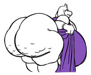 2_horns anthro bent_over big_breasts big_butt breasts butt cellulite clothed clothing clothing_lift dress dress_lift eyelashes eyes_closed female fingers head_horn horn huge_breasts huge_butt hyper hyper_breasts hyper_butt mature_anthro mature_female mouth_closed overweight overweight_anthro overweight_female purple_clothing purple_dress rear_view side_view simple_background smile solo white_background white_body white_ears white_horn nsfwoaf undertale_(series) toriel boss_monster_(undertale) bovid caprine goat mammal 2026 digital_drawing_(artwork) digital_media_(artwork) portrait three-quarter_portrait