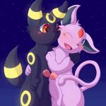 balls big_penis blush duo erection feral foreskin frottage genitals hand_on_chest hug humanoid_genitalia humanoid_penis male male/male nude one_eye_closed penile penis sex simple_background wink infinitydoom nintendo pokemon eeveelution espeon generation_2_pokemon pokemon_(species) umbreon 1:1 hi_res