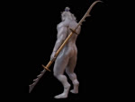 4_toes 5_fingers abs accessory anthro balls butt canine_ears claws feet fingers flaccid foreskin fur genitals grey_body grey_body_hair hair hair_accessory hair_tie holding_melee_weapon holding_object holding_sword holding_weapon long_hair male mature_male melee_weapon muscular muscular_anthro muscular_male nude pawpads penis pivoted_ears pubes solo sword toe_claws toes weapon white_body white_fur white_hair asian_mythology black_myth:_wukong chinese_mythology east_asian_mythology mythology guangzhi canid canine canis mammal wolf 3d_(artwork) animated digital_media_(artwork) no_sound short_playtime turntable_(animation) webm