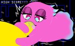 duo fellatio female gameplay_mechanics lustful_gaze male male/female oral penile sex weirdkoaladream pac-man_(series) pac-man pinky_(pac-man) ghost humanoid spirit hi_res