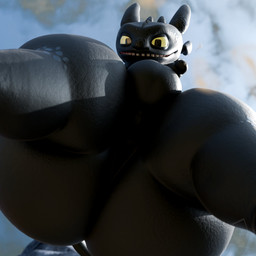 anthro anthrofied backsack balls big_butt black_body black_scales bodily_fluids butt genital_fluids genitals huge_butt leaking_precum looking_down low-angle_view male penis precum scales sharp_teeth smile solo tail teeth thick_thighs worm's-eye_view darkspite dreamworks european_mythology how_to_train_your_dragon mythology toothless dragon fury_(httyd) mythological_creature mythological_scalie night_fury scalie western_dragon 1:1 2026 3d_(artwork) digital_media_(artwork) english_description hi_res