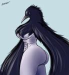 anthro beak big_breasts big_butt breasts butt feathered_wings feathers female non-mammal_breasts nude smile solo wings sleepingeel dark_souls fromsoftware ornifex avian bird corvid corvus_(genus) crow crow_demon oscine passerine 2017 absurd_res hi_res