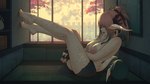 areola barefoot big_breasts breasts feet female nipples solo toes soranamae final_fantasy final_fantasy_xiv square_enix animal_humanoid au_ra humanoid scalie scalie_humanoid 16:9 hi_res widescreen