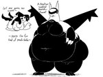 2021 3_claws 3_fingers 3_toes aliasing anthro anthrofied asking asking_for_more belly belly_eye belly_overhang big_belly big_breasts big_butt biped black_and_white black_text bottom_heavy breasts butt chest_markings claws compliment dialogue digital_drawing_(artwork) digital_media_(artwork) duo ellipsis english_text eye_markings eye_roll eyebrows eyelashes featureless_breasts featureless_feet feet female female_anthro fin fingers floating front_view full-length_portrait generation_3_pokemon grin hand_on_belly hand_on_hip hands_on_belly head_fin head_markings huge_belly huge_breasts huge_thighs hyper hyper_thighs jirachi larger_anthro larger_female latias legendary_pokemon looking_at_belly looking_at_self looking_down looking_down_at_self love_handles markings monochrome morbidly_obese morbidly_obese_anthro morbidly_obese_female navel nintendo nude nude_anthro nude_female obese obese_anthro obese_female open_mouth open_smile orange_eyes overweight overweight_anthro overweight_female pokemon pokemon_(species) pokemorph portrait pupils raised_eyebrows short_stack simple_background size_difference slightly_chubby slightly_chubby_anthro slightly_chubby_female smaller_anthro smaller_female smile standing talking_to_another teeth text thatoneaceguy thick_thighs tilde_after_text toes unusual_anatomy unusual_wings white_background wide_hips wings wish
