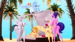 16:9 3d_(artwork) 4k absurd_res all_fours anthro anthrofied beach big_breasts big_butt blue_sky breast_size_difference breasts butt casual_nudity cloudy_quartz_(mlp) cookie cookie_crumbles_(mlp) cutie_mark day digital_media_(artwork) equid equine eyewear eyewear_only feet female flushthebatsanta food friendship_is_magic genitals glasses glasses_only group hasbro hi_res holding_breast holding_butt horn huge_breasts huge_butt humanoid_feet lying mammal mature_anthro mature_female mrs._shy_(mlp) my_little_pony mythological_creature mythological_equine mythology nipples nude nude_beach on_front outside palm_tree pear_butter_(mlp) pegasus plant plantigrade plate pussy rear_view sand seaside sky social_nudity toes tree twilight_velvet_(mlp) unicorn wearing_glasses widescreen windy_whistles_(mlp) wings