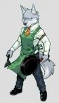 anthro clothed clothing fur kemono male simple_background solo rpbbw canid canine canis mammal wolf 2018 digital_media_(artwork) hi_res